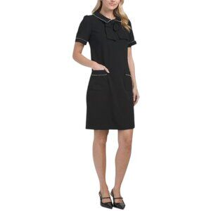 JULIA JORDAN Bow Neck Beaded Mini Sheath Dress